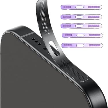 Imagem de 5 pçs adesivos à prova de poeira para telefone alto-falante protetor de poeira malha anti poeira capa adesiva para iPhone 16 Pro Max /16 Pro/iPhone 15 Pro/15 Pro do iPhone 12 para iPhone 16 Series