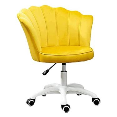 Imagem de Cadeira de escritório cadeira ergonômica para computador cadeira de escritório suporte de encosto cadeira giratória cadeira de escritório ajustável cadeira de jogos com rodas (cor: amarelo) necessário