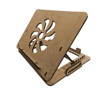 Imagem de Base Suporte Notebook Dobrável Mdf Cru E Suportes De Celular - Ilove3d