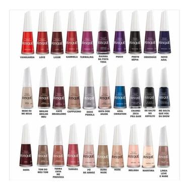 Imagem de Kit 15 Esmaltes Risqué Hipoalegenicos