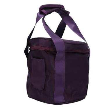 Imagem de Luocute Bolsa de Tigela de Cristal de 8 Polegadas, Maleta de Transporte Portátil para Tigela de Música Com Alça Dupla e Bolso Externo para Martelos de Madeira, Design Espesso e Bem