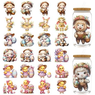 Imagem de Elewins 24 peças de envoltório de copo DTF UV de fada da Páscoa, envoltórios de copo DTF UV para 473 g, óculos, mesas, cadeiras, computadores, papel de transferência UV DTF de alta viscosidade