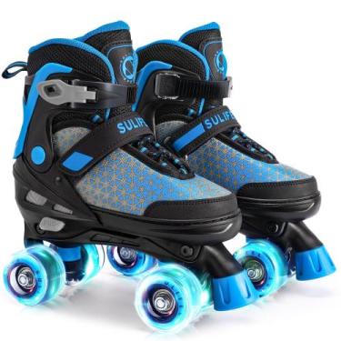 Imagem de Patins SULIFEEL para meninas, meninos e crianças com rodas iluminadas