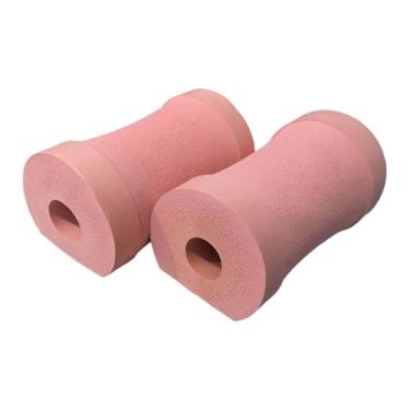Imagem de simhoa Almofadas para flexões, blocos de espuma para exercícios, estáveis ​​e portáteis, acessórios para pilates, apoio de pulso confortável para uso, Rosa