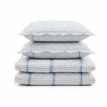 Imagem de Kit Cobre Leito Colcha Magnus Casal 3 Peças Dupla Face Estampado Geométrico - Bolinhas - 100% Poliéster