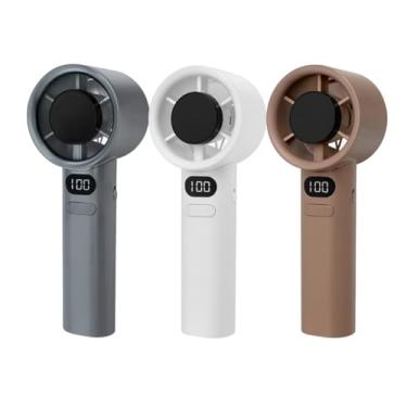 Imagem de Mini Ventilador Portátil a Bateria, 120 Velocidades, Display Digital, Super Potente, Motor DC Brushless, Recarregável USB, Compacto, Cores Variadas