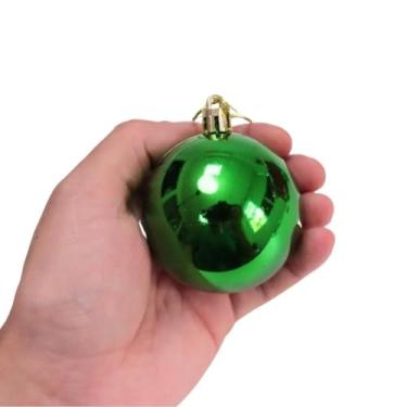 Imagem de Kit 3 Bolas de Natal Verdes – Enfeites Decorativos para Árvores, Guirlandas e Arranjos | Acabamento Brilhante, Material Leve e Durável | Decoração Tradicional e Sofisticada