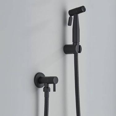 Imagem de Ducha Higiênica de Aço Inoxidável 1,5m Bidê (Preta)