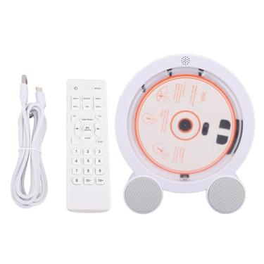 Imagem de Diydeg Leitor de CD Vertical de Mesa, Portátil FM USB AUX Com Tela LED HIFI Alto-falantes Duplos Temporizador 13 Funções para Amantes de Música Em Casa Alunos de Idiomas (Cor Madeira)