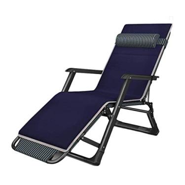 Imagem de YYBOES Espreguiçadeiras, espreguiçadeiras resistentes, móveis de jardim, cadeiras de acampamento e jardim, espreguiçadeiras dobráveis reclináveis à prova d'água de metal para escritório ao ar livre