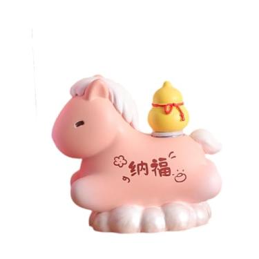 Imagem de FLCPJGV Escultura Decorativa de Cavalo para Mesa Ou Lareira, Feita de Resina. Estatueta de Animal para Lareira Ou Pátio, B, Tamanho real