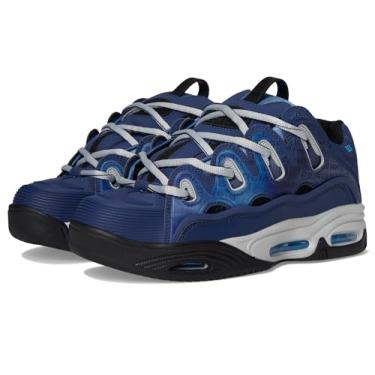 Imagem de Osiris Tênis de skate masculino D3 2001, Azul-marinho/cinza/azul, 46