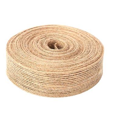 Imagem de Fita de serapilheira de juta, decoração natural, 2,5 cm de largura, 10 metros de comprimento para embrulho de presente de festa de casamento e decoração de casa