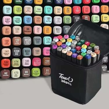 Imagem de Conjunto de Caneta Colorida Ponta Dupla 36Pçs