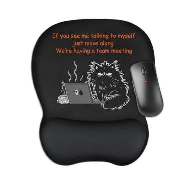 Imagem de Aganmi Mouse pad ergonômico engraçado com descanso de pulso para trabalho, base antiderrapante com suporte de pulso para alívio da dor, laptop, material de escritório, acessórios de decoração de mesa