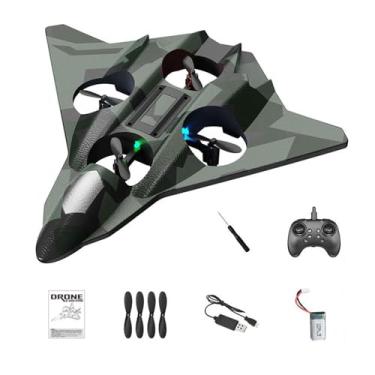 Imagem de MERIGLARE Avião de Controle Remoto RC Quadcopter 2.4GHz com Giro de 360° Fácil de Pilotar, Brinquedo Jato de com USB para Crianças e Meninos, Avião de, Verde