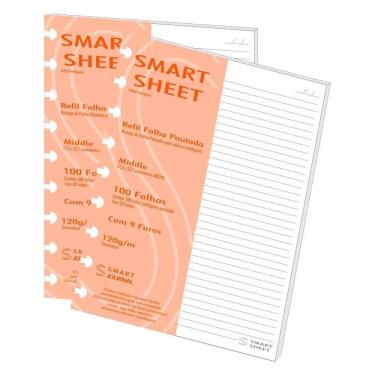 Imagem de Kit 2 Refil Caderno Inteligente 120G 100 Folha Pautado Medio