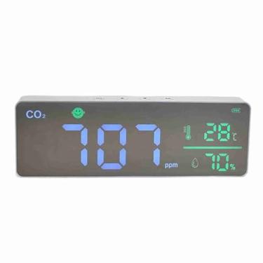 Imagem de aqxreight CO2 Home Indoor Detector de Umidade e Temperatura Montado na Parede para APP Linkage Dados Transparentes para CO2 Podem B Monitor de CO2Monitor de InternoMonitor de Montado na