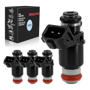 Imagem de Wonyton Conjunto de 4 injetores de combustível 2001-2005 compatíveis com Acura EL 2001-2005, para Honda Civic 2001-2005 1,7L, substitui 16450PLC003 16450-PLC-003