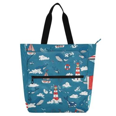 Imagem de GAIGEO Bolsa de trabalho feminina de lona com zíper para professores e amantes de livros