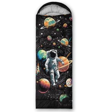 Imagem de AILONEN Sacos de Dormir Astronauta para Acampamento, Leve e Impermeável, 3 Estações Clima Quente e Frio, Sacos de Dormir Espaço Exterior para Crianças Meninos Meninas Viajando, Ao Ar Livre