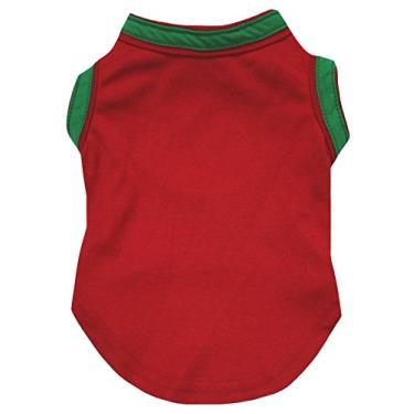 Imagem de Petitebella Camiseta simples tema do dia de São Patrício para cachorro (vermelha/verde, média)