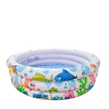 Imagem de Piscina Infantil 100L/180L Redonda Inflável Àgua e Bolinhas Fundo do Mar (100 l)
