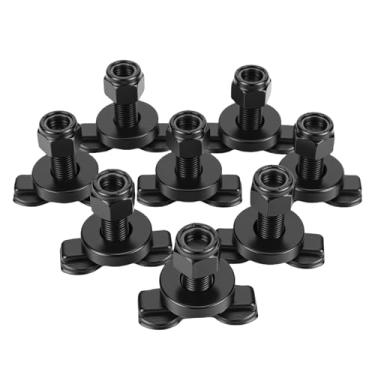 Imagem de Akozon L Track Duplo Talão Rosqueado Parafuso Prisioneiro Montagem 6000lbs Capacidade de Carga L Trilho Parafuso Prisioneiro Porca Amarrar para Baixo Montagem para Caminhão Cama (8 unidades)