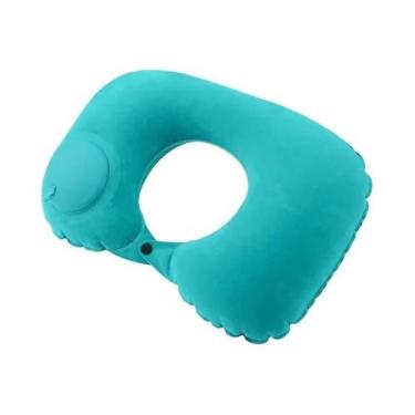 Imagem de Travesseiro Inflável Portátil Em Forma De U Para Viagem, Suporte Para 