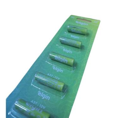 Imagem de 5 Pilha Bateria 27a 12v Alcalina Elgin P/Portão Alarme