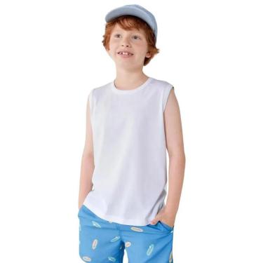 Imagem de Regata Hering Básica Infantil Menino Modelagem Regular Branco-Masculino