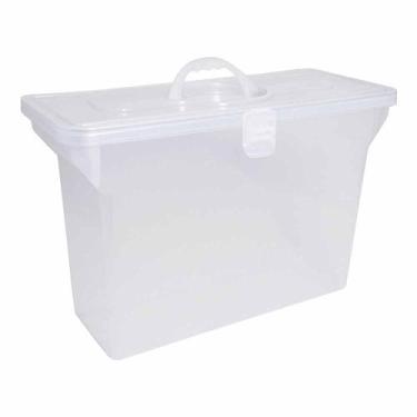 Imagem de Maleta Organizadora Empilhável Multiuso Dello Tampa Cristal - Delo