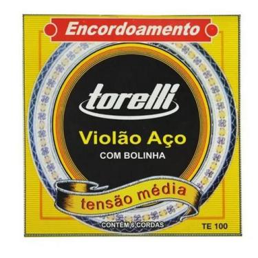 Imagem de Encordoamento Aço Violão Com Bolinha Te100 Torelli