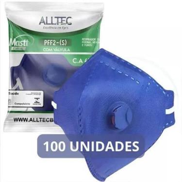 Imagem de Mascara Pff2 Válvula Profissional N95 Respirador Epi 100 unid - Alltec