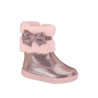 Imagem de Bota Molekinha Infantil Cano Médio Metal Rosa Ziper 2127 216-Feminino