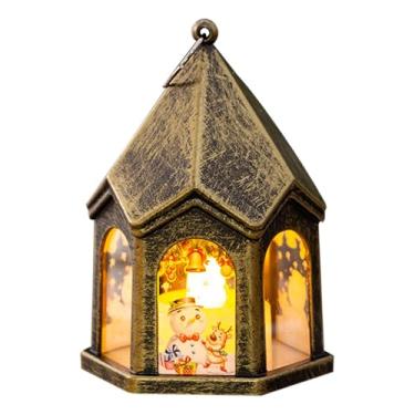 Imagem de Lanterna de Natal,Lanterna de Vela de Natal | Ornamentos vintage de inverno interno - Decorações de Natal multifuncionais, lanternas iluminadas de férias de Natal para família, amigos e amantes