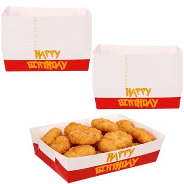 Imagem de 50un Bandejas Comida Festa Desenhos Animados, Bandejas Pratos Papel Impermeáveis Resistentes Gordura Anime Vermelho Branco Servir Alimentos Aniversários Festas Como Lembrancinhas Decoração