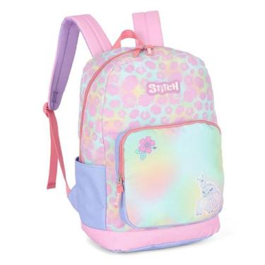 Imagem de Mochila Escolar De Costas Infantil Stitch Rosa Menina Luxcel