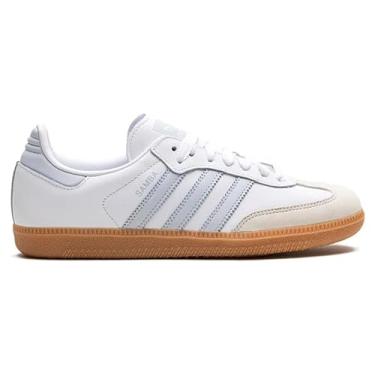Imagem de adidas Originals Samba OG Tênis feminino, Branco Halo Blue Gum, 36