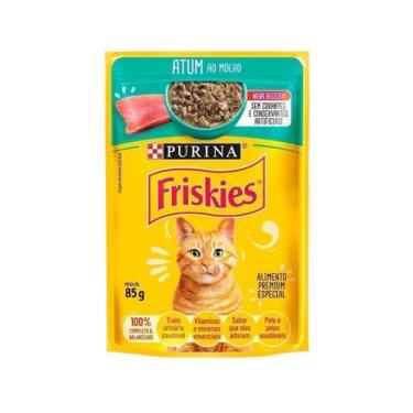 Imagem de Kit Friskies Ração Úmida Para Gatos Adultos Atum Ao Molho - Com 30 Sac