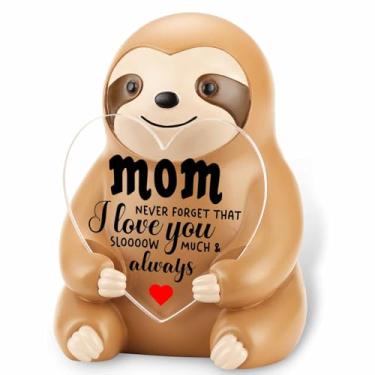 Imagem de EFFJNSG Estatueta de preguiça para mãe, presente de apreciação sentimental da filha ou filho, decoração de mesa de preguiça animal para mãe, lembrança sincera para o dia das mães, aniversário e Natal