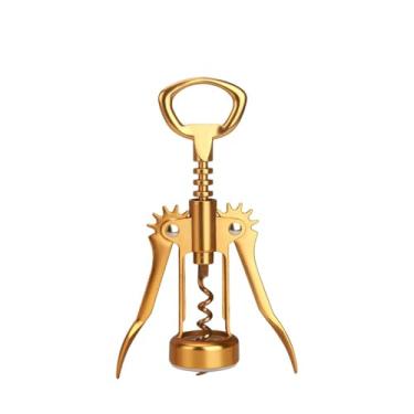 Imagem de Abridor de vinho dourado com asas saca-rolhas abridor de garrafa de cerveja liga de zinco engrossado acessórios de cozinha abridor de ouro Drop Ship (Tipo d)