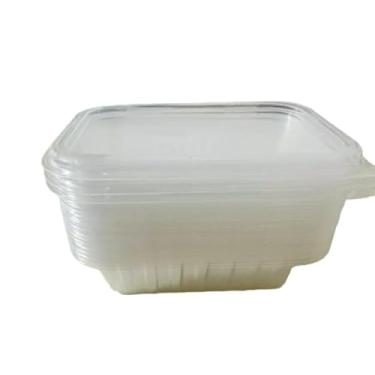 Imagem de Potes Marmita Descartável 250/350/500/750/1000ml Fitness Fit Freezer Microondas dieta Armazenamento Seguro de Alimentos(24 Potes com Tampa,1000ml)