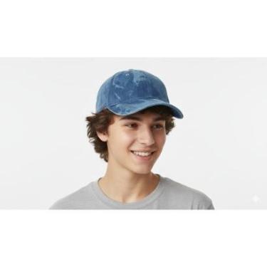 Imagem de Boné Jeans Trucker Beisebol Aba Curva Unissex-Unissex