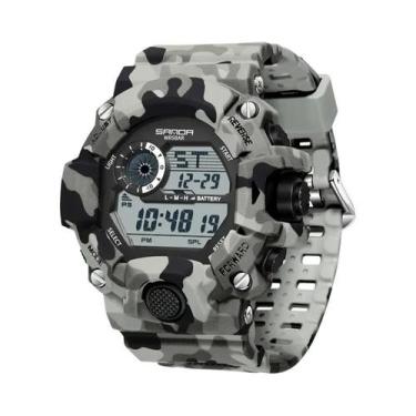 Imagem de Relógio Digital Esportivo Militar Masculino À Prova D'Água SANDA 2183,