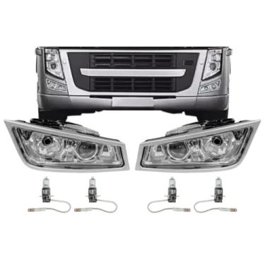 Imagem de Par Farol Auxiliar Milha Para Volvo FH FM Moldura 2010 a 2014 LD e LE