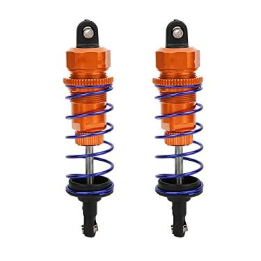 Imagem de CUOFYUNL 2pcs 92mm RC Óleo Amortecedor de choque dianteiro ajustável com pressão adequado para carro ZD Racing 7358 1/10 RC (Laranja)