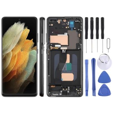 Imagem de Hiregolish Peças de reparo de tela, para Galaxy S21 Ultra 5G SM-G998B digitalizador de tela LCD TFT de 6,7 polegadas, conjunto completo com moldura, não suporta identificação de impressão digital