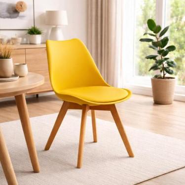 Imagem de Cadeira Colorida De Jantar Com Assento Estofado Cozinha Airbnb Saarine