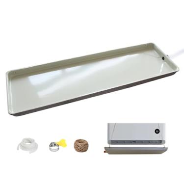 Imagem de Bandeja coletora portátil CA - Bandeja de drenagem condensada com mangueira para ar-condicionado interno/externo - Kit eficiente de coleta de água e drenagem para gerenciamento de umidade